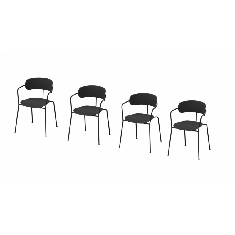 Chaises Bistro lot de 4 plusieurs coloris