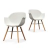 Chaises Wiseman lot de 2 Blanc ou Noir