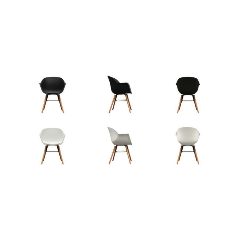 Chaises Wiseman lot de 2 Blanc ou Noir Chaises Wiseman lot de 2 Blanc ou Noir