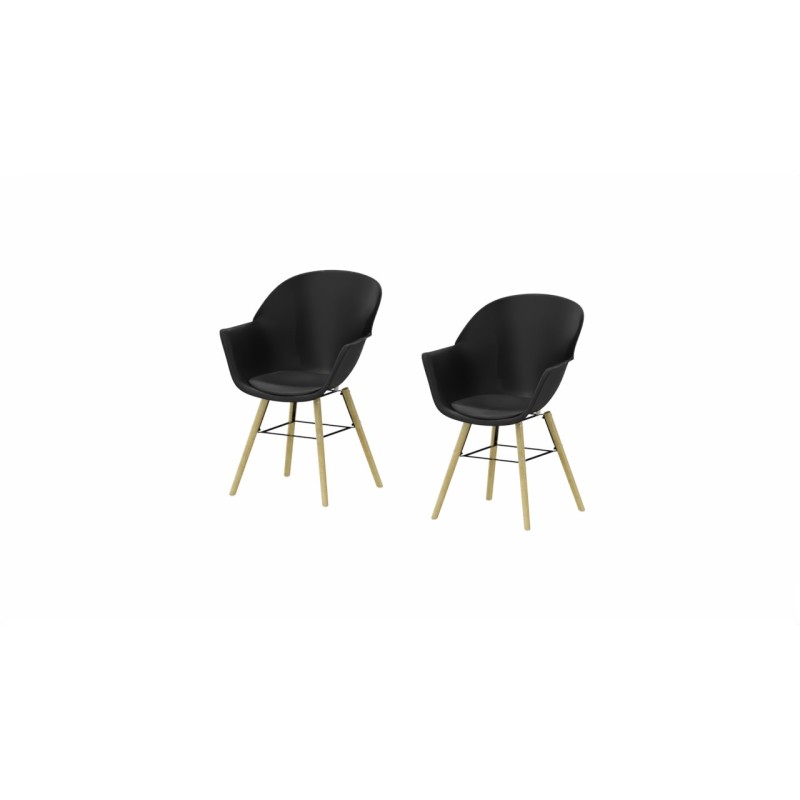 Chaises Wiseman lot de 2 Blanc ou Noir Chaises Wiseman lot de 2 Blanc ou Noir