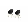 Chaises Wiseman lot de 2 Blanc ou Noir