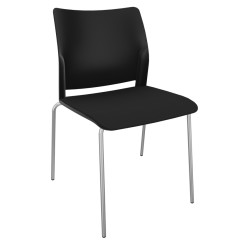 Chaise ADELA 4 pieds - Dossier polypro assise tapissée