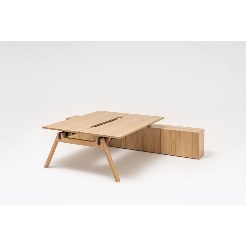 Bureau professionnel Bench en bois avec retour Viga