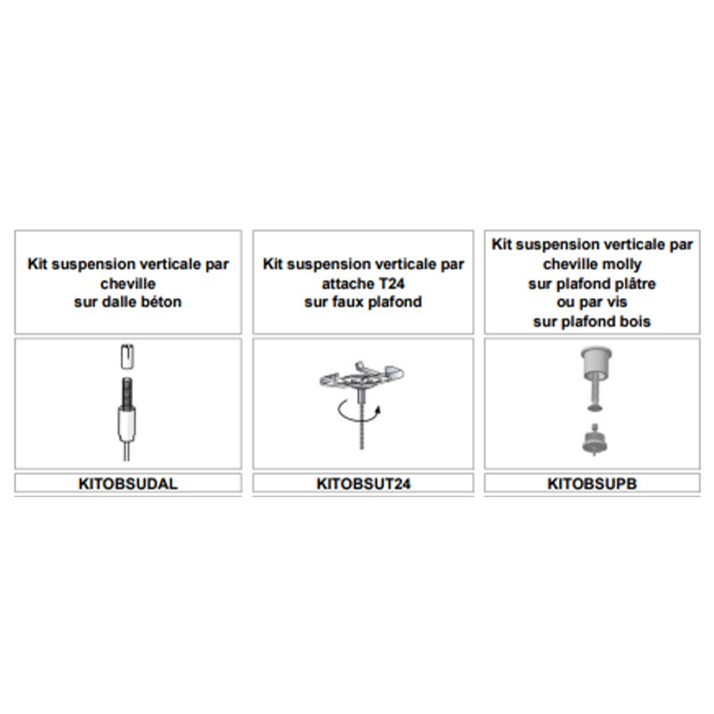 Suspension acoustique PET KINO 3 formes disponibles