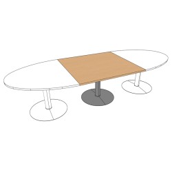 Extension pour table de réunion ovale modulaire Ensemble
