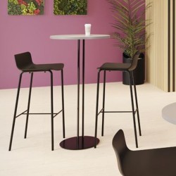 Table haute plateau rond TRIO