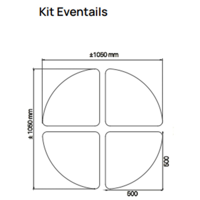 Kit éventails 4 panneaux acoustiques indépendants mural QUIETO