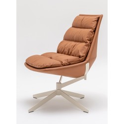 Fauteuil en cuir Fat Franck