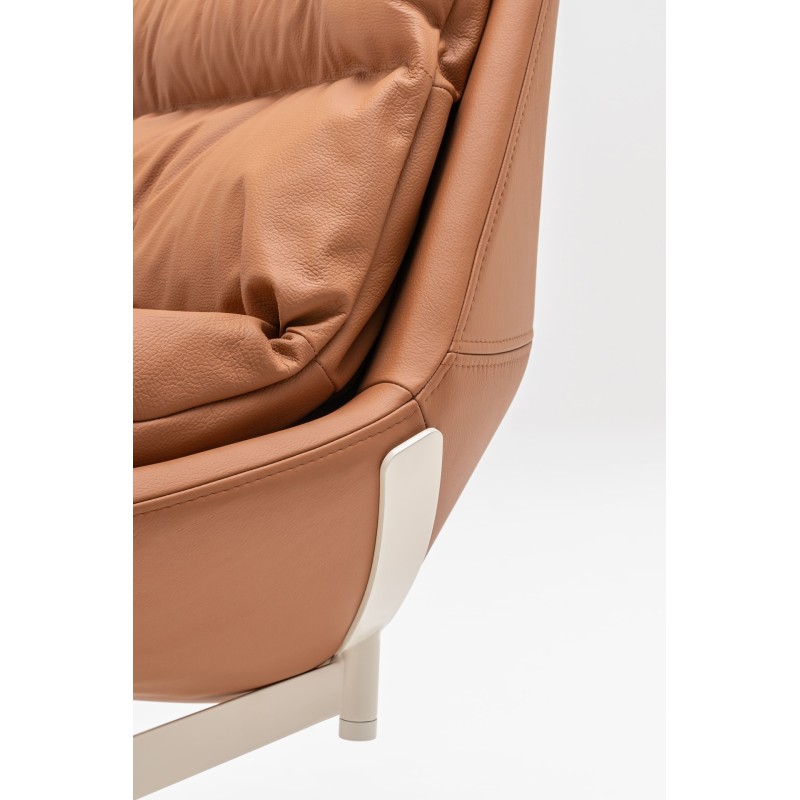 Fauteuil en cuir Fat Franck