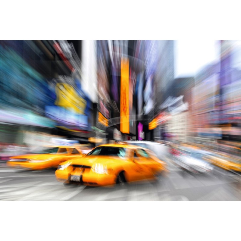 Cadre Taxis à Manhattan 65x98cm