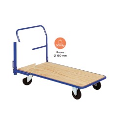 Chariot rabattable plateau bois 250 et 300 kg